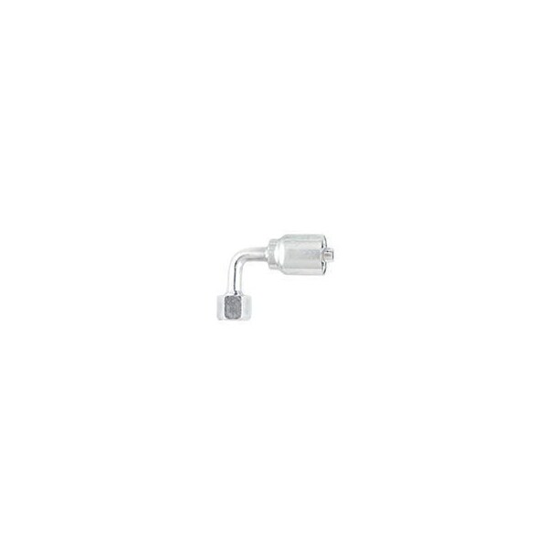 Parker 43 Series, 90 Deg Medium Drop Elbow, -8 Female Seal-Lok Swivel, -8 Hose, Steel, Zinc-Nickel Plating 1J543-8-8-ZJ - main